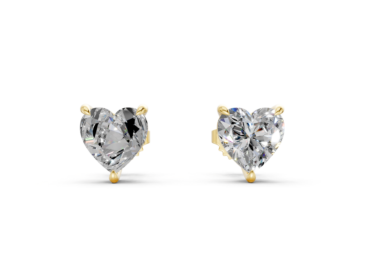 Geneva Classic Diamond Heart Cut Studs