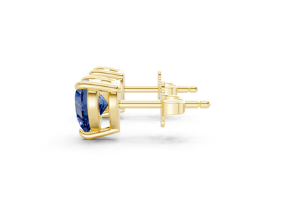 Geneva Classic Sapphire Gemstone Heart Cut Studs