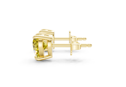 Geneva Classic Yellow Diamond Heart Cut Studs