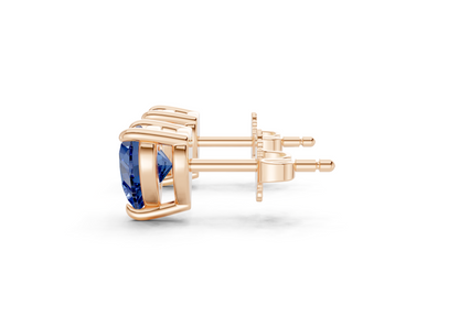 Geneva Classic Sapphire Gemstone Heart Cut Studs