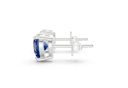 Geneva Classic Sapphire Gemstone Heart Cut Studs