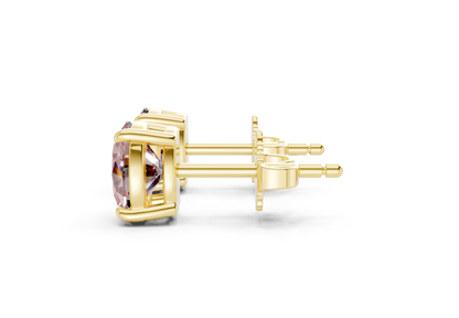 Geneva Classic Pink Diamond Oval Cut Studs