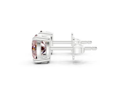 Geneva Classic Pink Diamond Oval Cut Studs