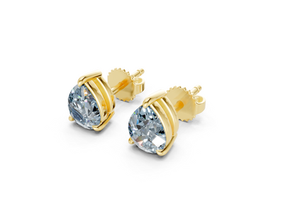 Geneva Classic Blue Diamond Pear Cut Studs