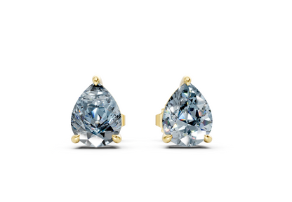 Geneva Classic Blue Diamond Pear Cut Studs