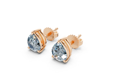 Geneva Classic Blue Diamond Pear Cut Studs