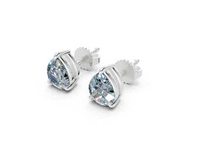 Geneva Classic Blue Diamond Pear Cut Studs