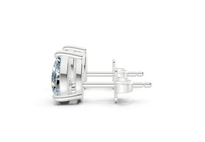 Geneva Classic Blue Diamond Pear Cut Studs