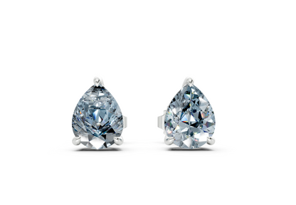 Geneva Classic Blue Diamond Pear Cut Studs