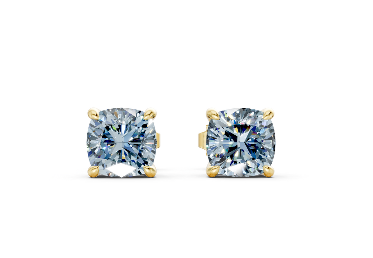 Geneva Classic Blue Diamond Cushion Cut Studs
