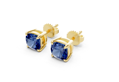 Geneva Classic Sapphire Gemstone Cushion Cut Studs