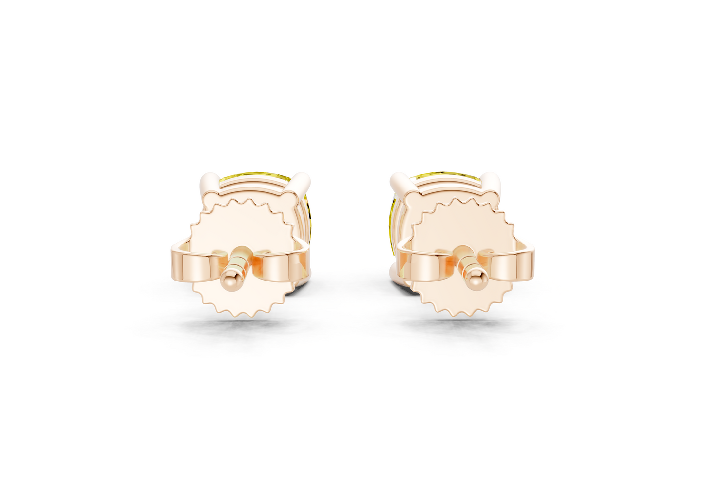 Geneva Classic Yellow Diamond Cushion Cut Studs