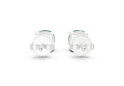 Geneva Classic Emerald Gemstone Cushion Cut Studs
