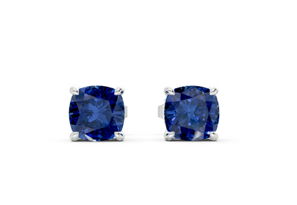 Geneva Classic Sapphire Gemstone Cushion Cut Studs