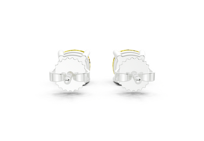 Geneva Classic Yellow Diamond Cushion Cut Studs