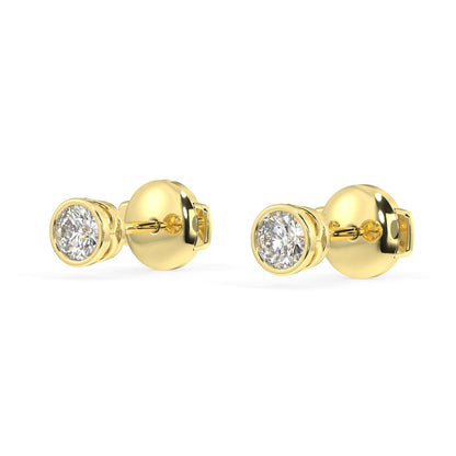 Classic Manhattan Round Diamond Bezel Studs