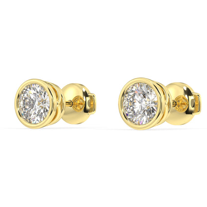 Classic Manhattan Round Diamond Bezel Studs