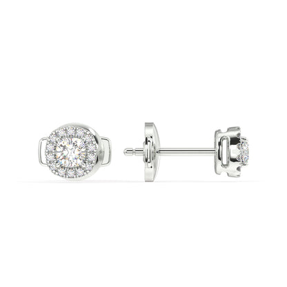 Houston Halo Cushion Diamond Studs