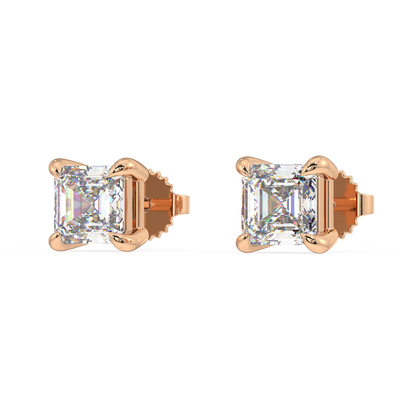 London Classic Asscher Diamond Studs