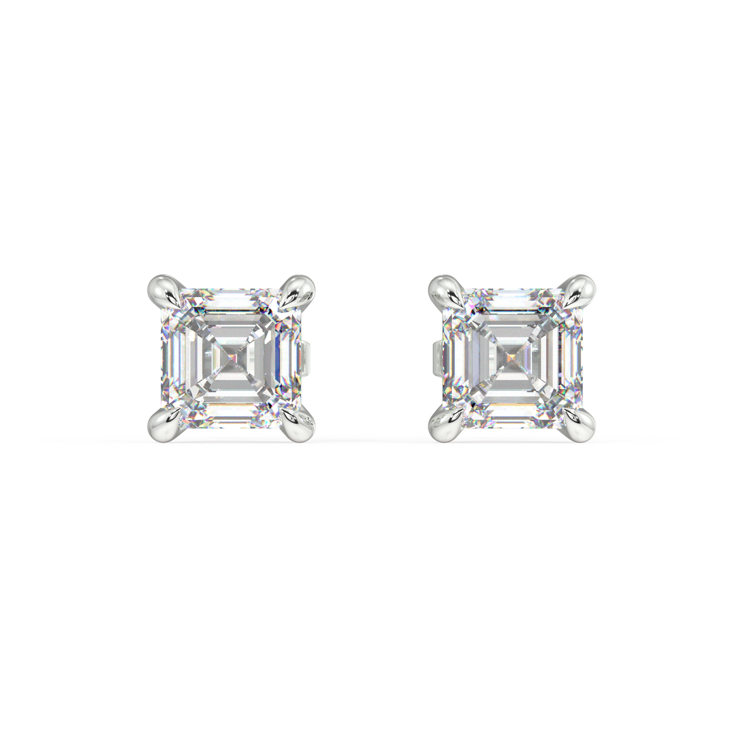 London Classic Asscher Diamond Studs