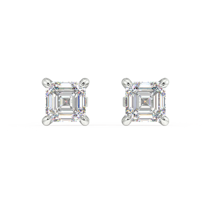 London Classic Asscher Diamond Studs