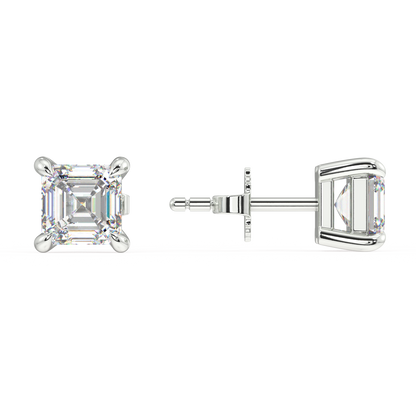 London Classic Asscher Diamond Studs