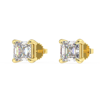 London Classic Asscher Diamond Studs