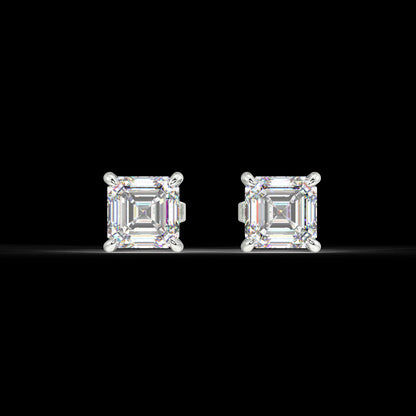 London Classic Asscher Diamond Studs