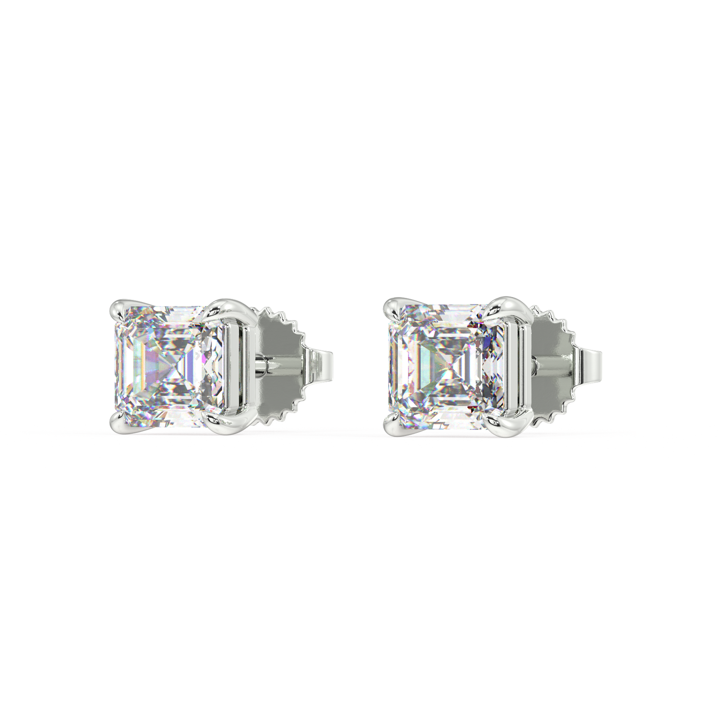 London Classic Asscher Diamond Studs