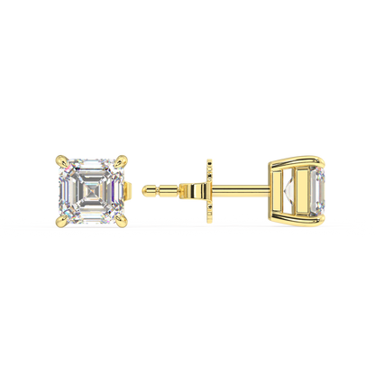 London Classic Asscher Diamond Studs