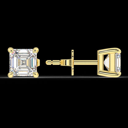 London Classic Asscher Diamond Studs