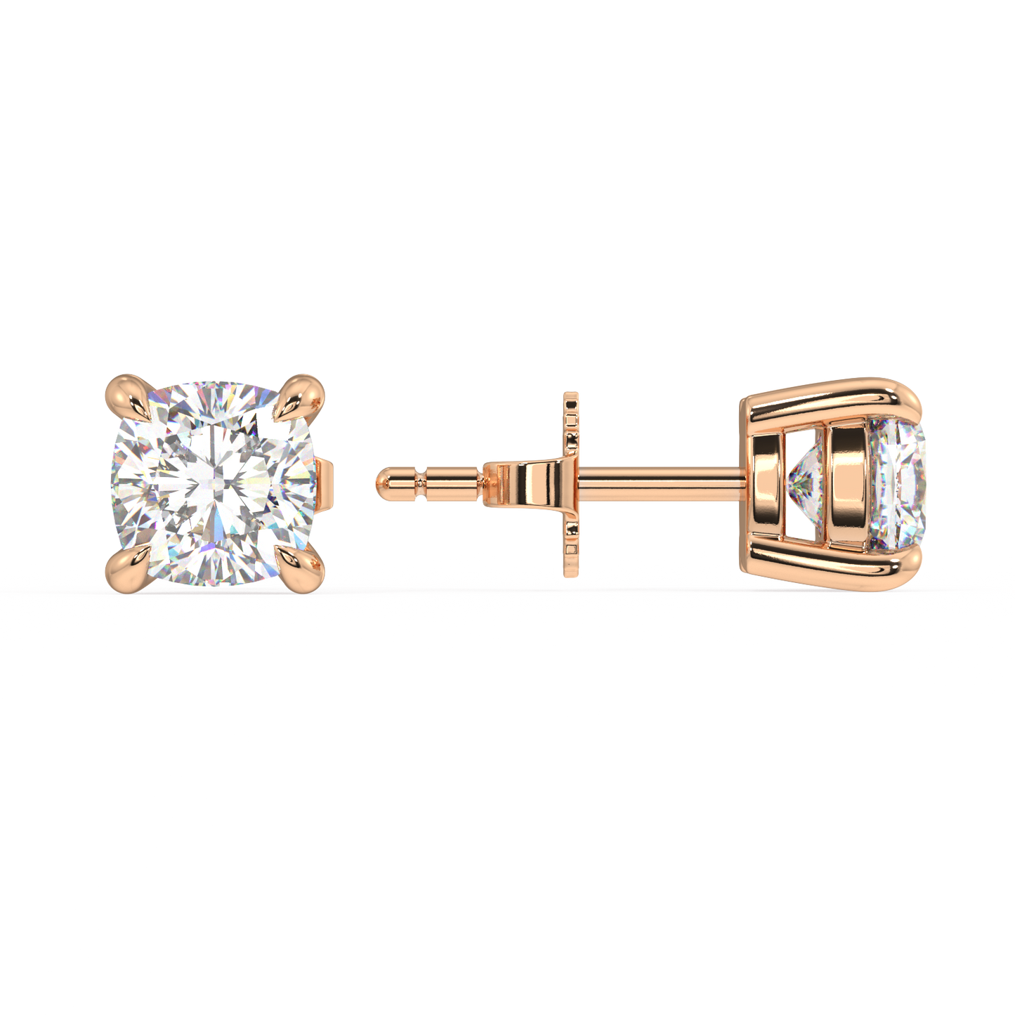 London Classic Cushion Diamond Studs