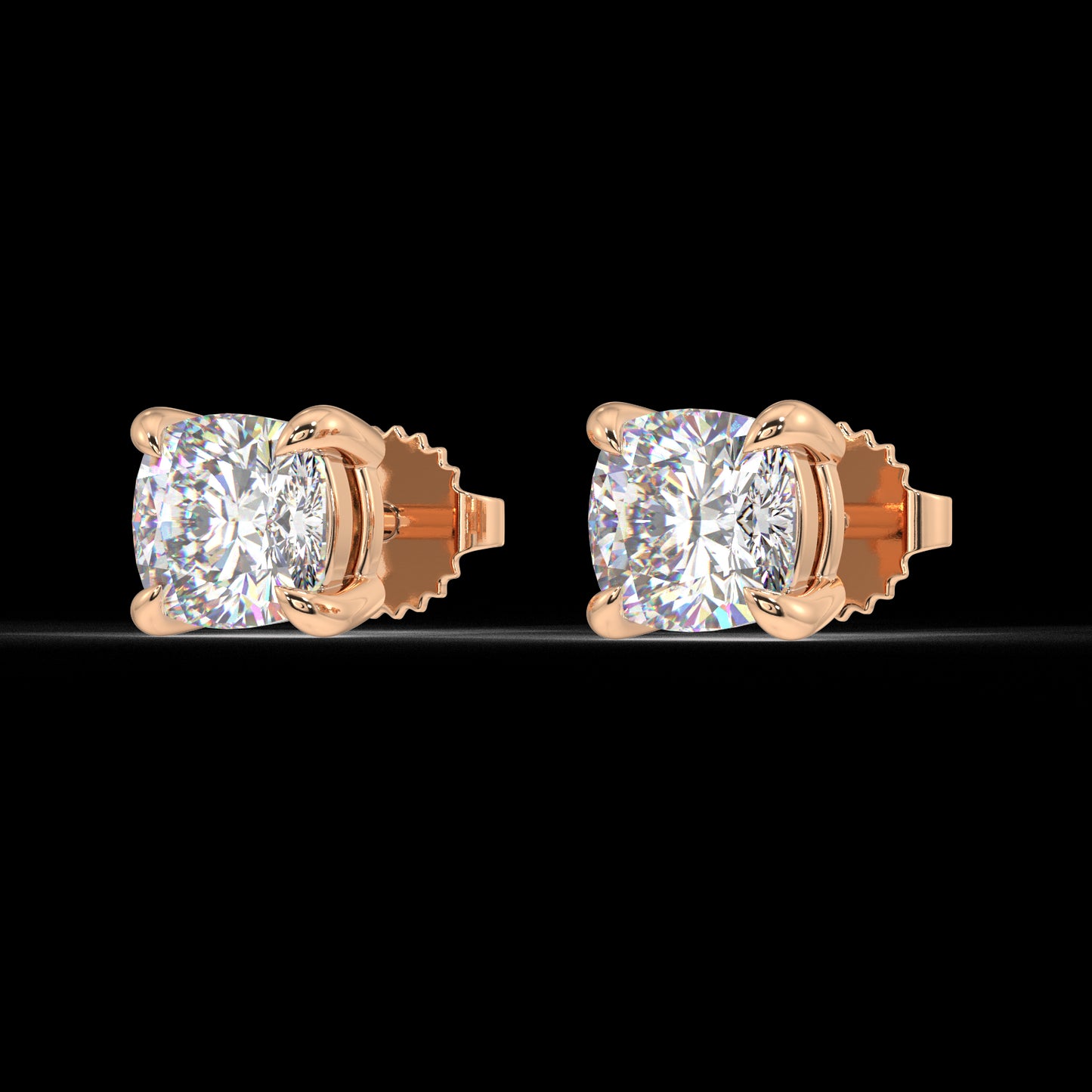 London Classic Cushion Diamond Studs