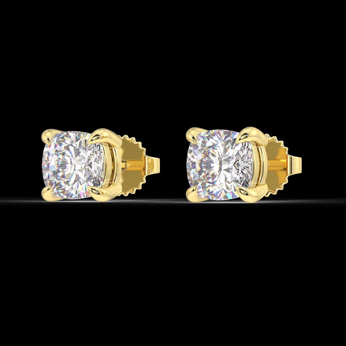 London Classic Cushion Diamond Studs