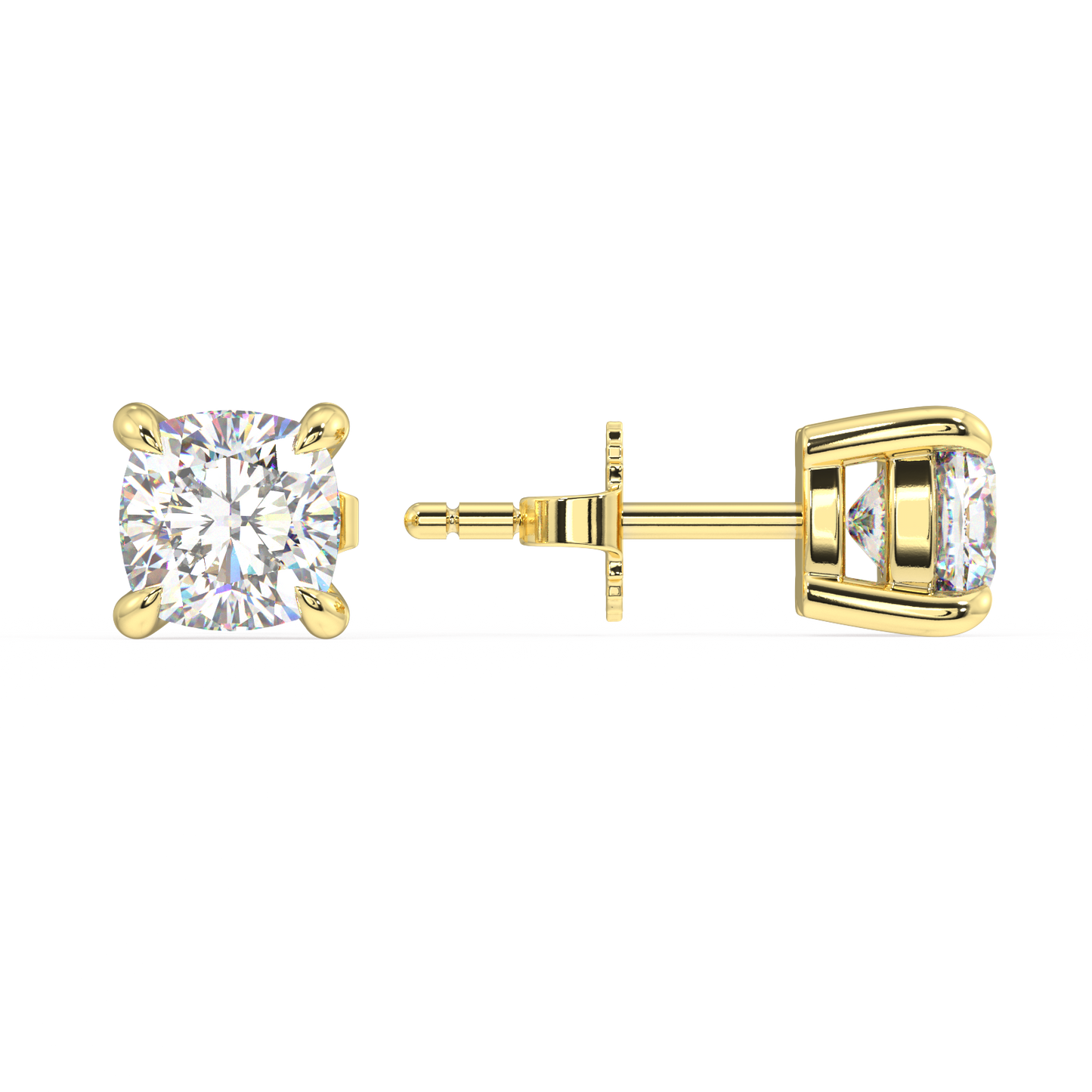 London Classic Cushion Diamond Studs