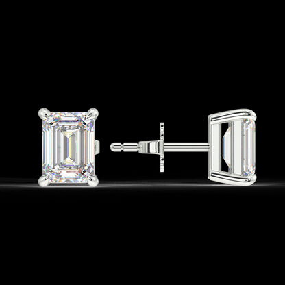 London Classic Emerald Diamond Studs