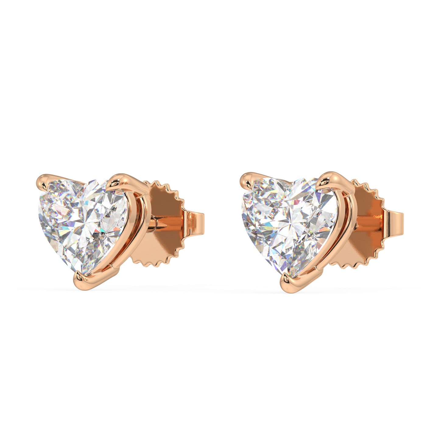 London Classic Heart Diamond Studs