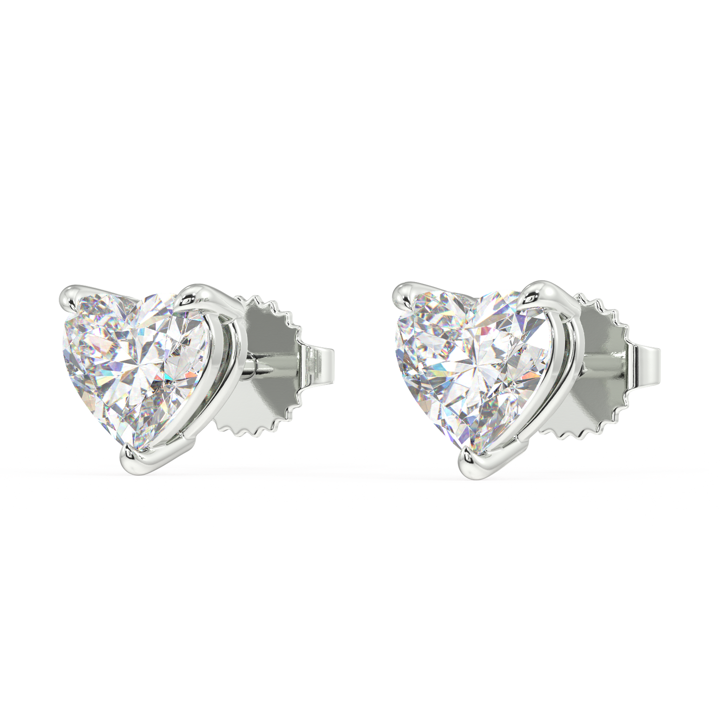 London Classic Heart Diamond Studs