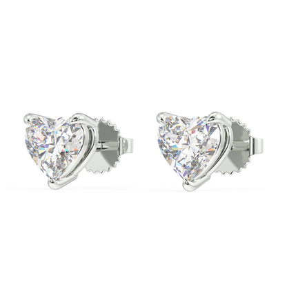 London Classic Heart Diamond Studs