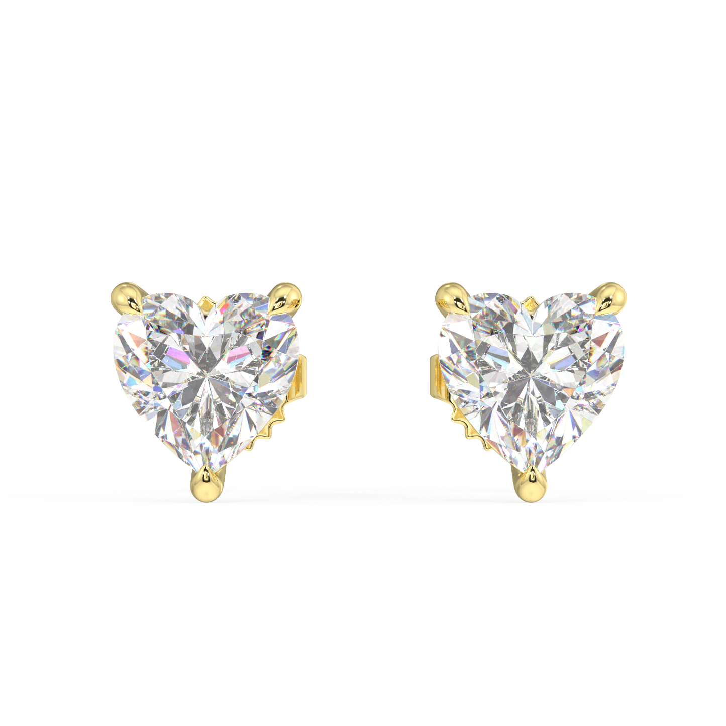 London Classic Heart Diamond Studs