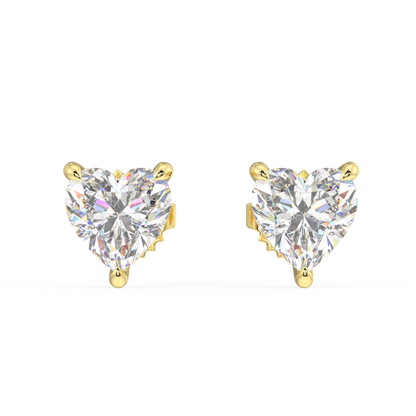 London Classic Heart Diamond Studs