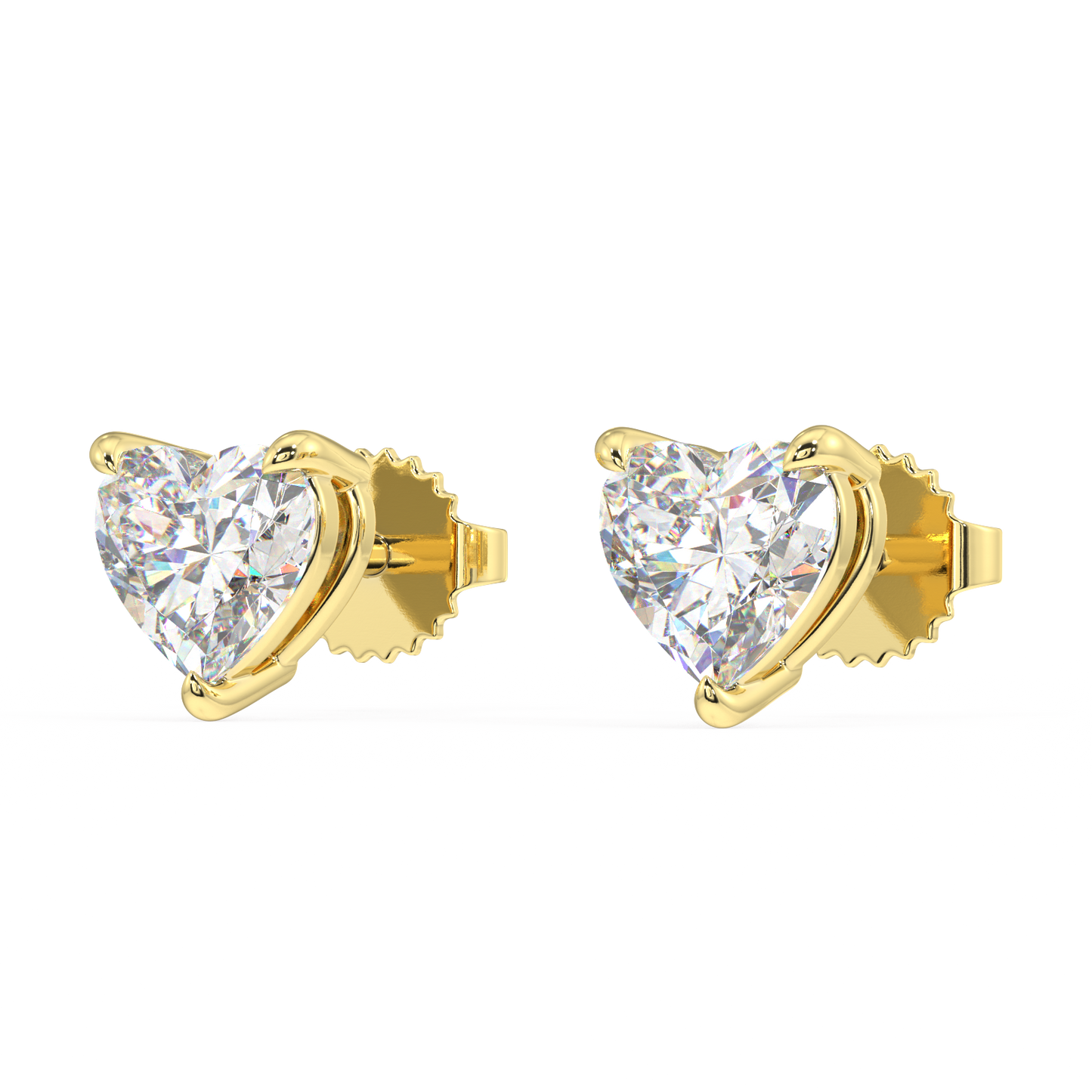 London Classic Heart Diamond Studs