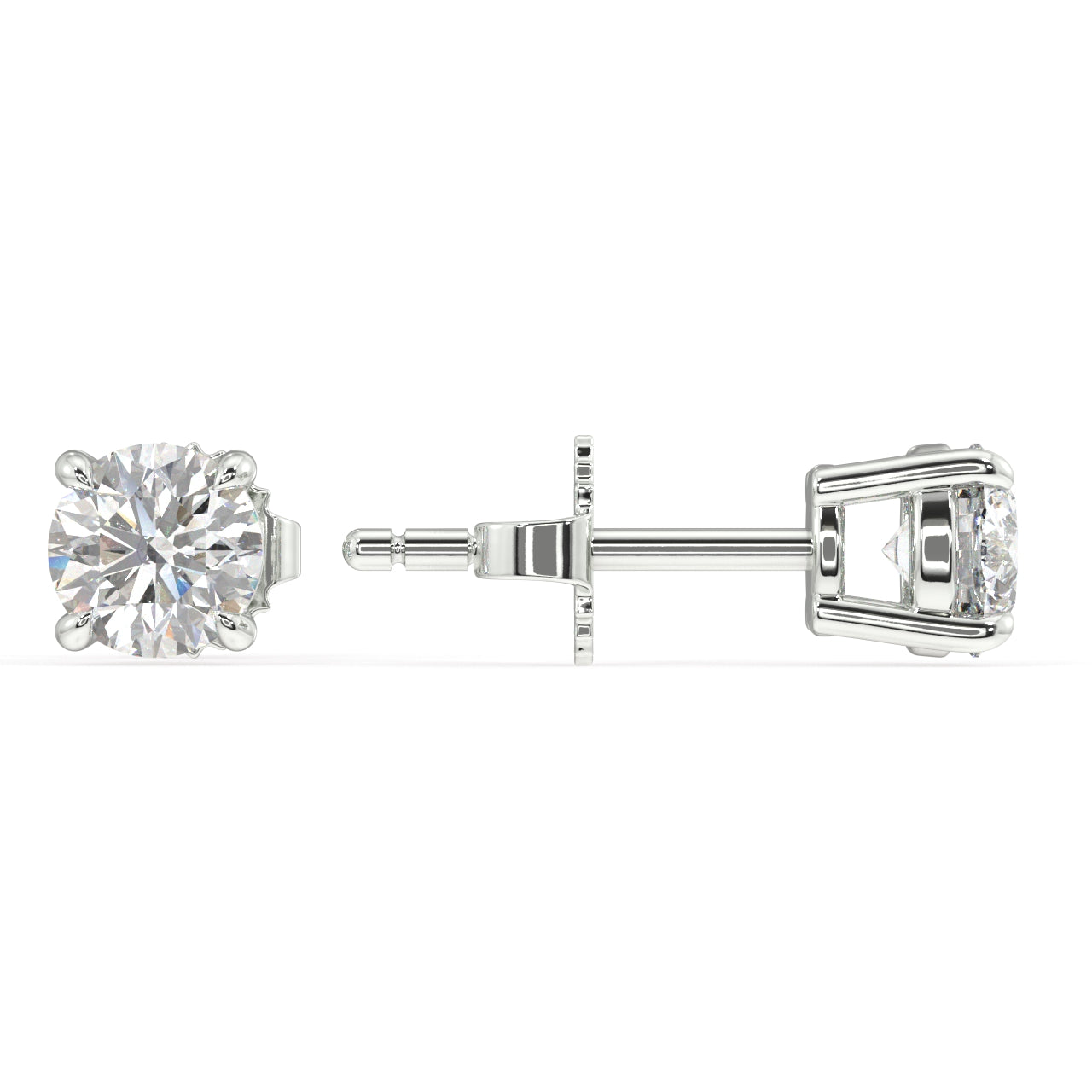 London Classic Round Diamond Studs