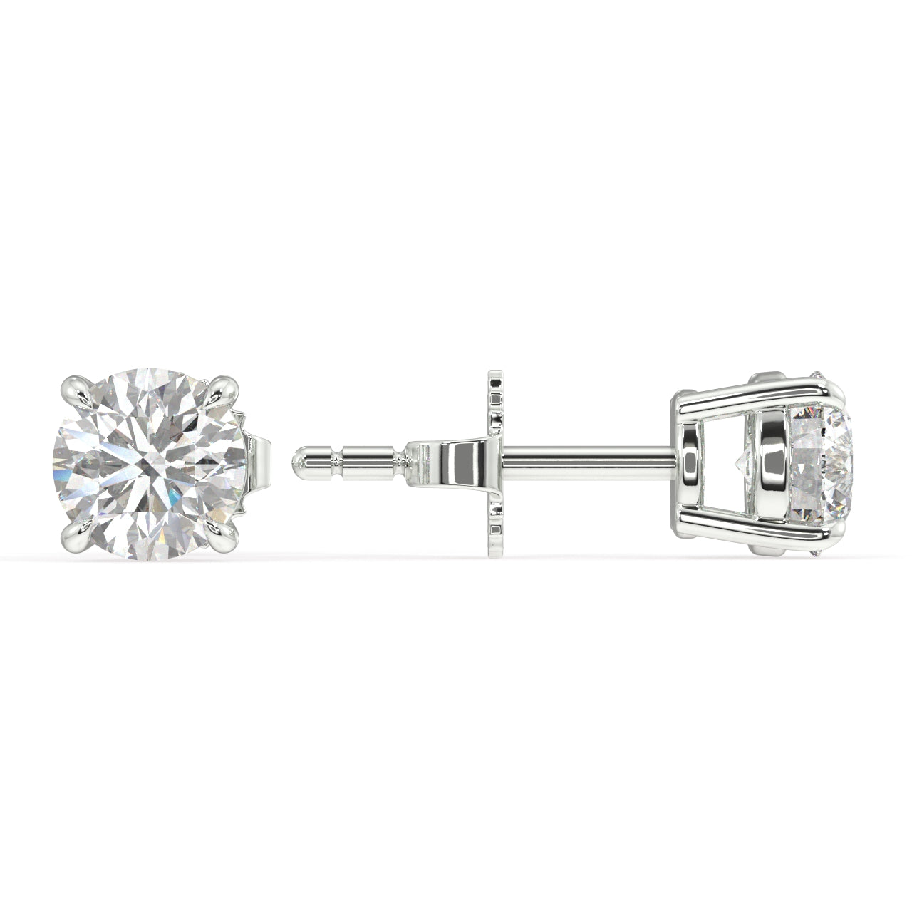 London Classic Round Diamond Studs