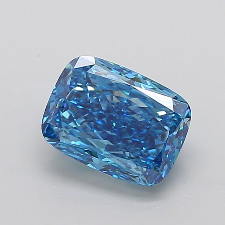 3.65 Carat Cushion Cut Fancy Blue