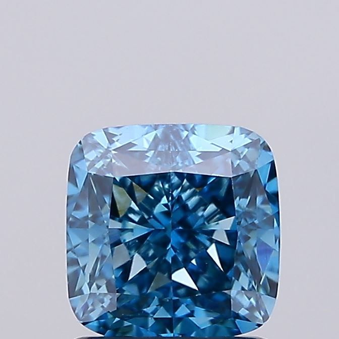 1.58 Carat Cushion Cut Fancy Blue