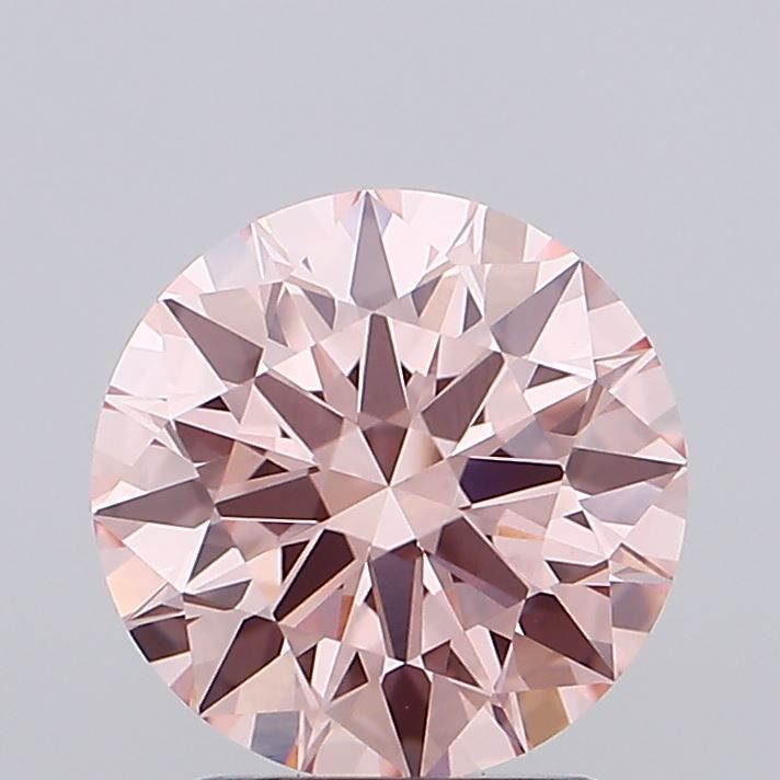2.08 Carat Round Cut Fancy Pink