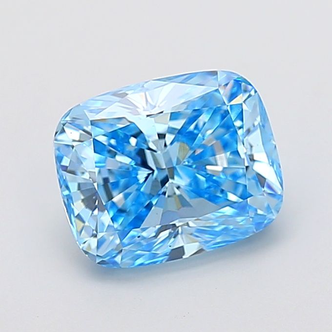 3.08 Carat Cushion Cut Fancy Blue