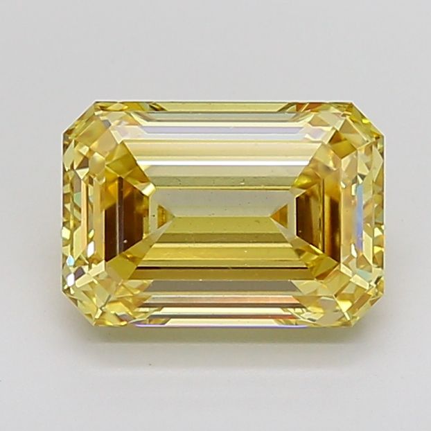 4.47 Carat Emerald Cut Fancy Yellow