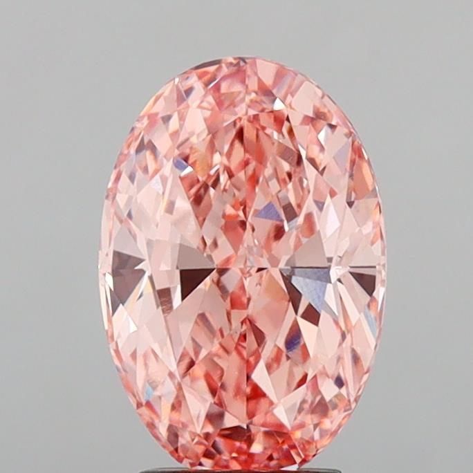 4.02 Carat Oval Cut Fancy Pink